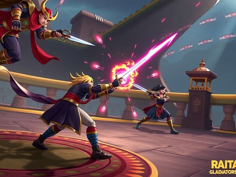Raita Gladiators in-game battle screenshot